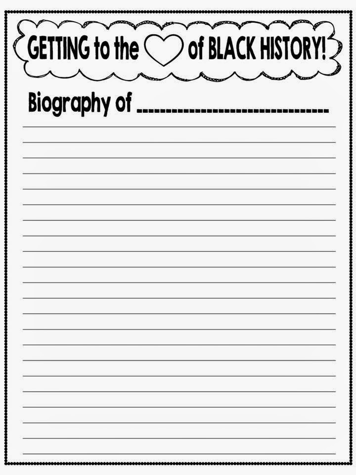 Black History Month Biography Page Lessons, Worksheets and Activities